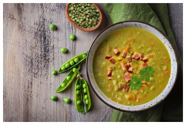 Split Pea Smoky Turkey Ham Soup - No Added MSG, Non-Dairy, No Nitrates, Hormone-Free, Antibiotic-Free Turkey Ham, Free from Artificial Preservatives, by Superfoods Gourmet.